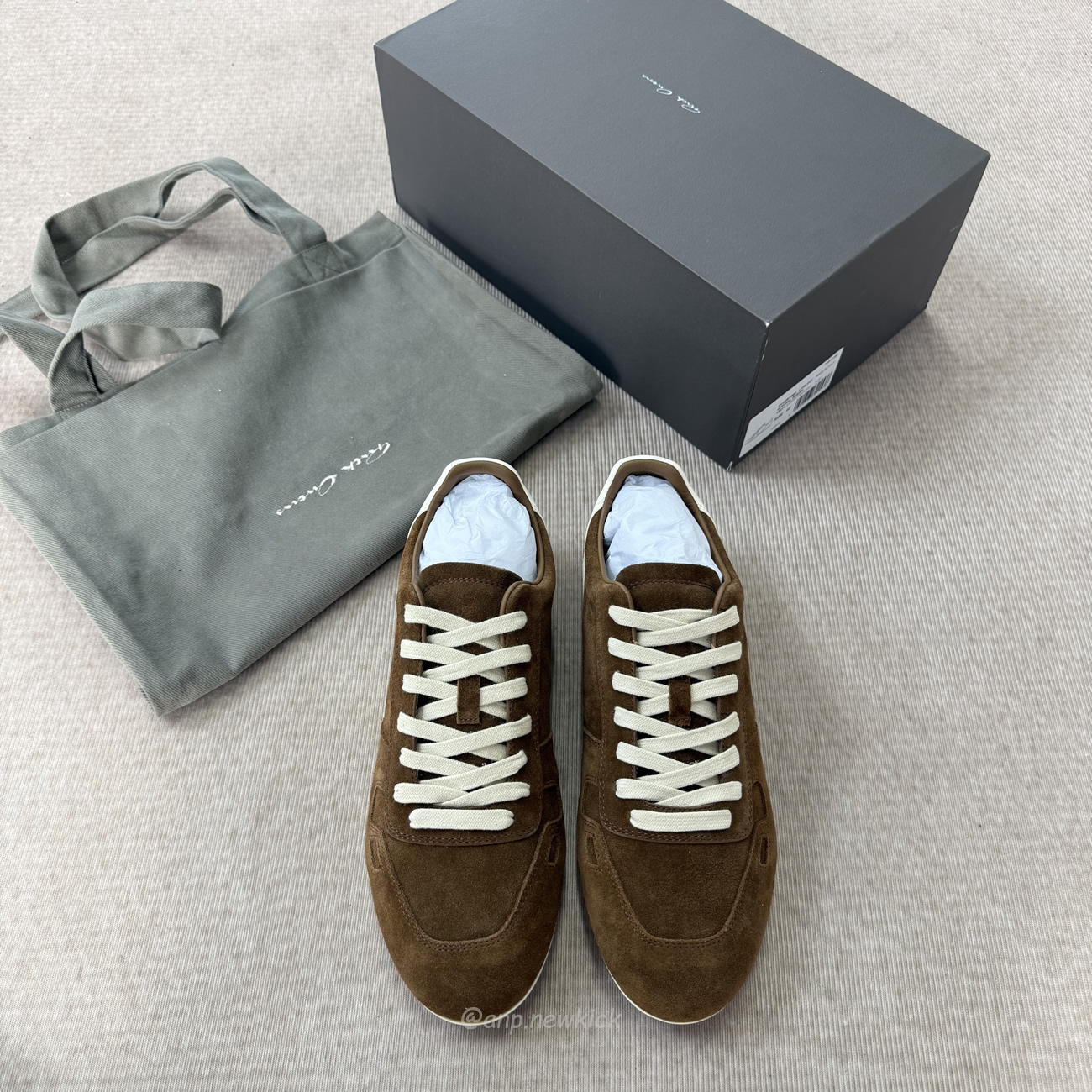 Rick Owens Minimal Sneak Suede Leather Panel Sneakers (8) - www.newkick.vip
